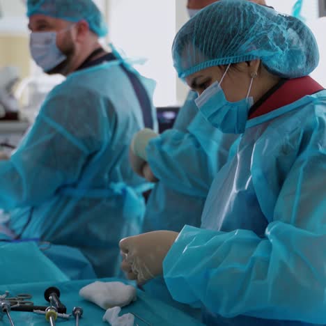 surgeons performing operation