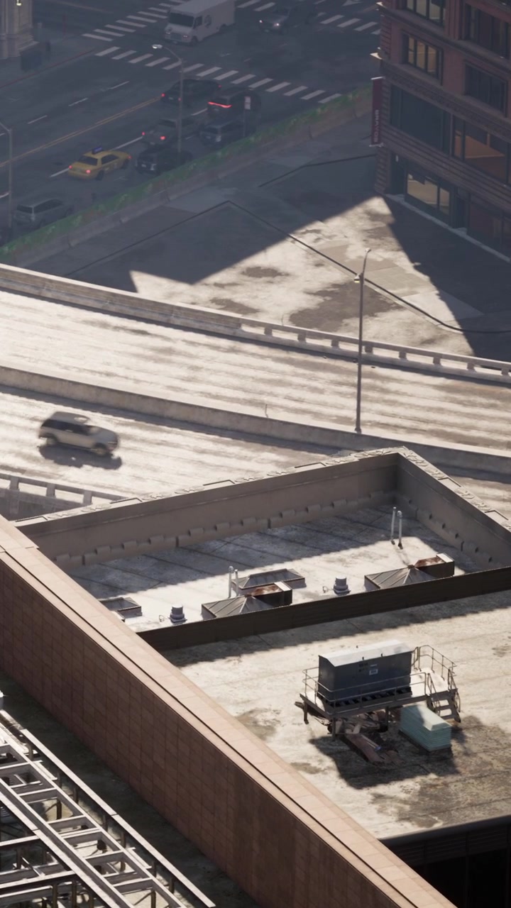 Vista de una obra en construcción con edificios y una carretera en una zona urbana.