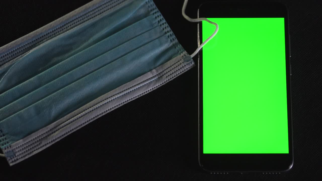 의료 마스크, 의료 보호 마스크, kn95, 스마트폰, lcd 스크린, 크로마 키
