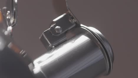 close-up of a metal component