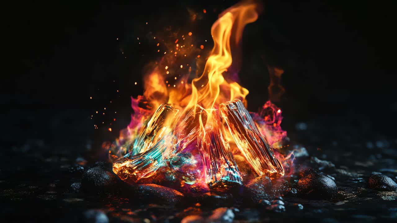 Vibrant Colorful Fire