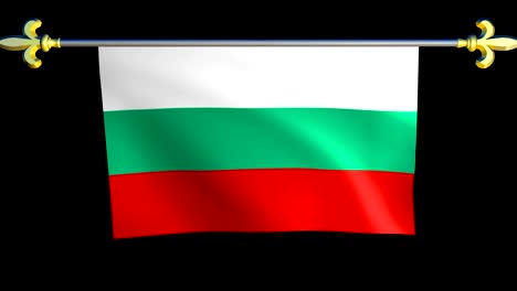 large looping animated flag of bulgaria