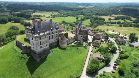 biron castle chateau de biron commune of biron dordogne france aerial