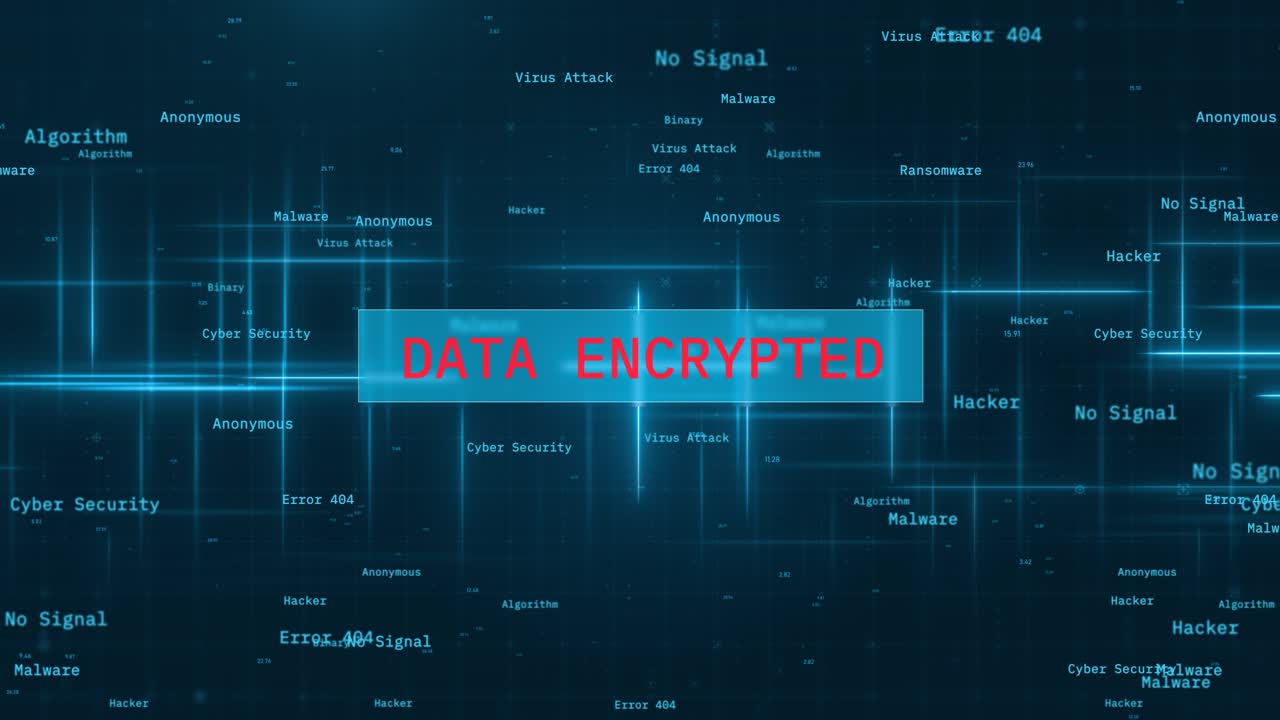 Data Encrypted Text Reveal over Dynamic Moving Lines on Futuristic Background