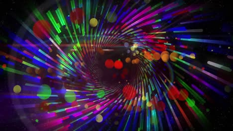 Light-ray-spinning-with-multi-color-bubbles-on-the-foreground