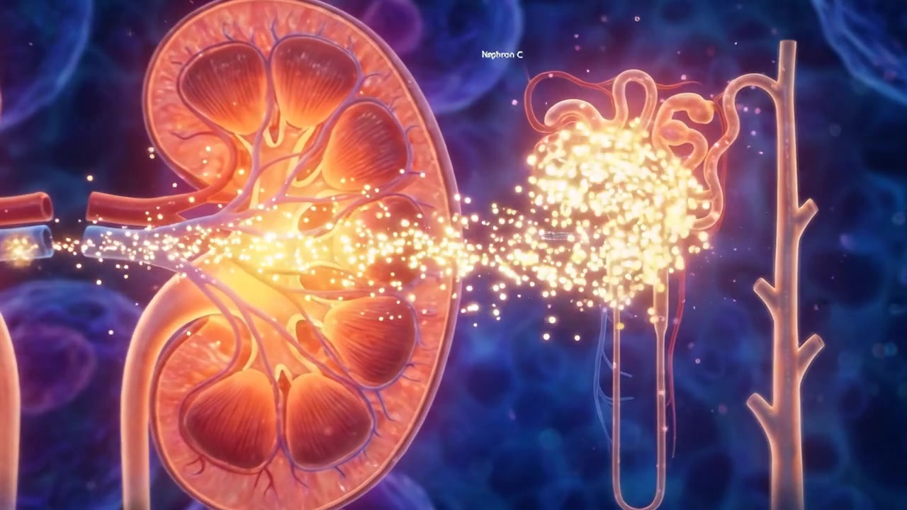 Scansione medica digitale luminosa dei reni umani