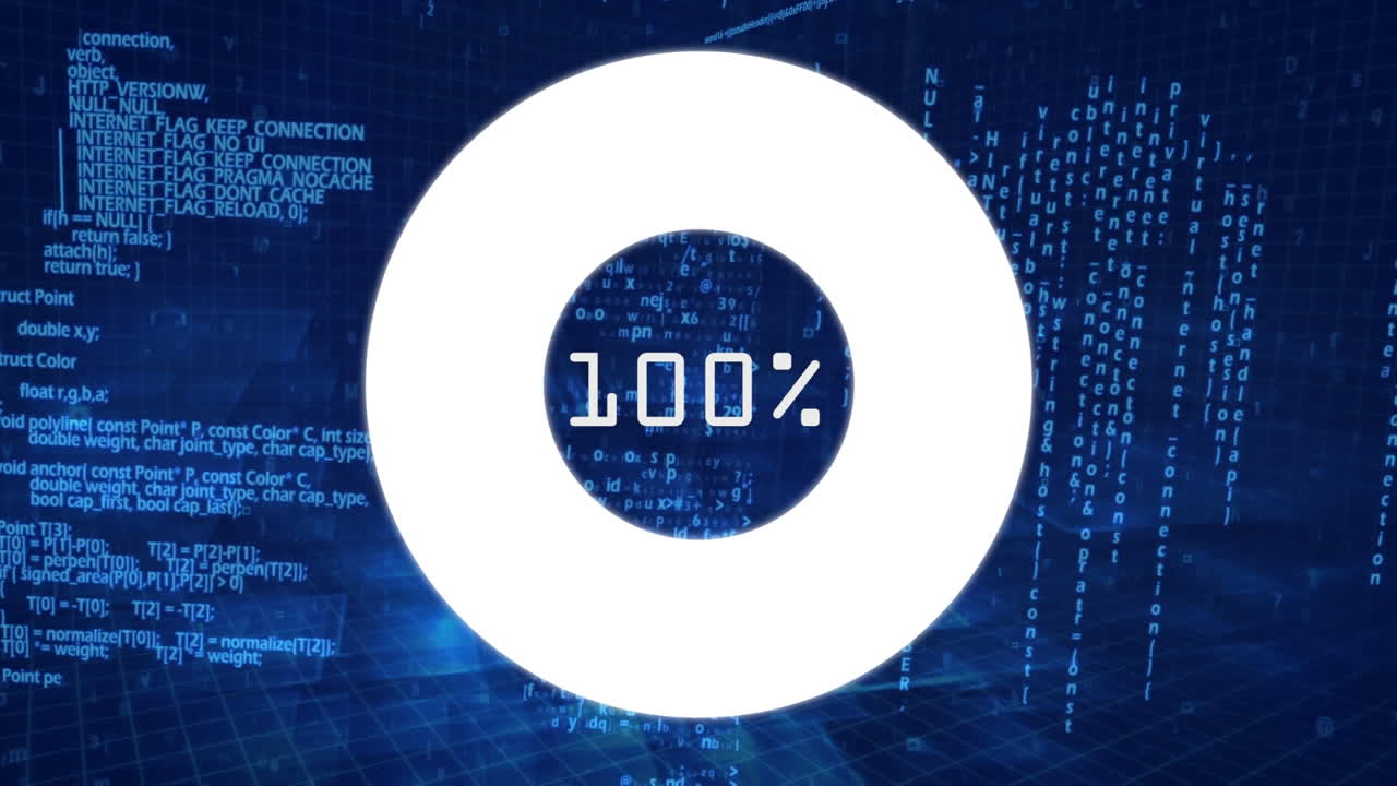 símbolo de descarga en un fondo de datos