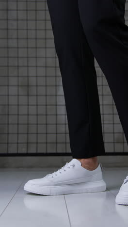 White Sneakers with Black Pants