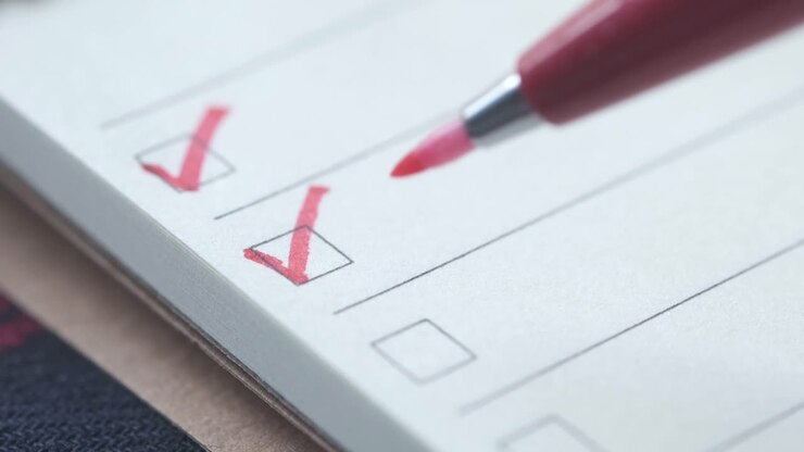 Checking off Tasks on a Notepad