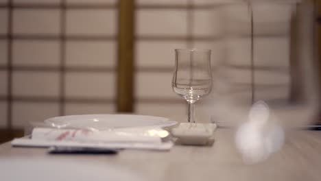 japanese restaurant table setting