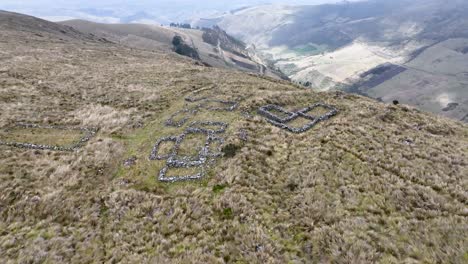 drone view of hidden ancient ruins on top of mountains.
