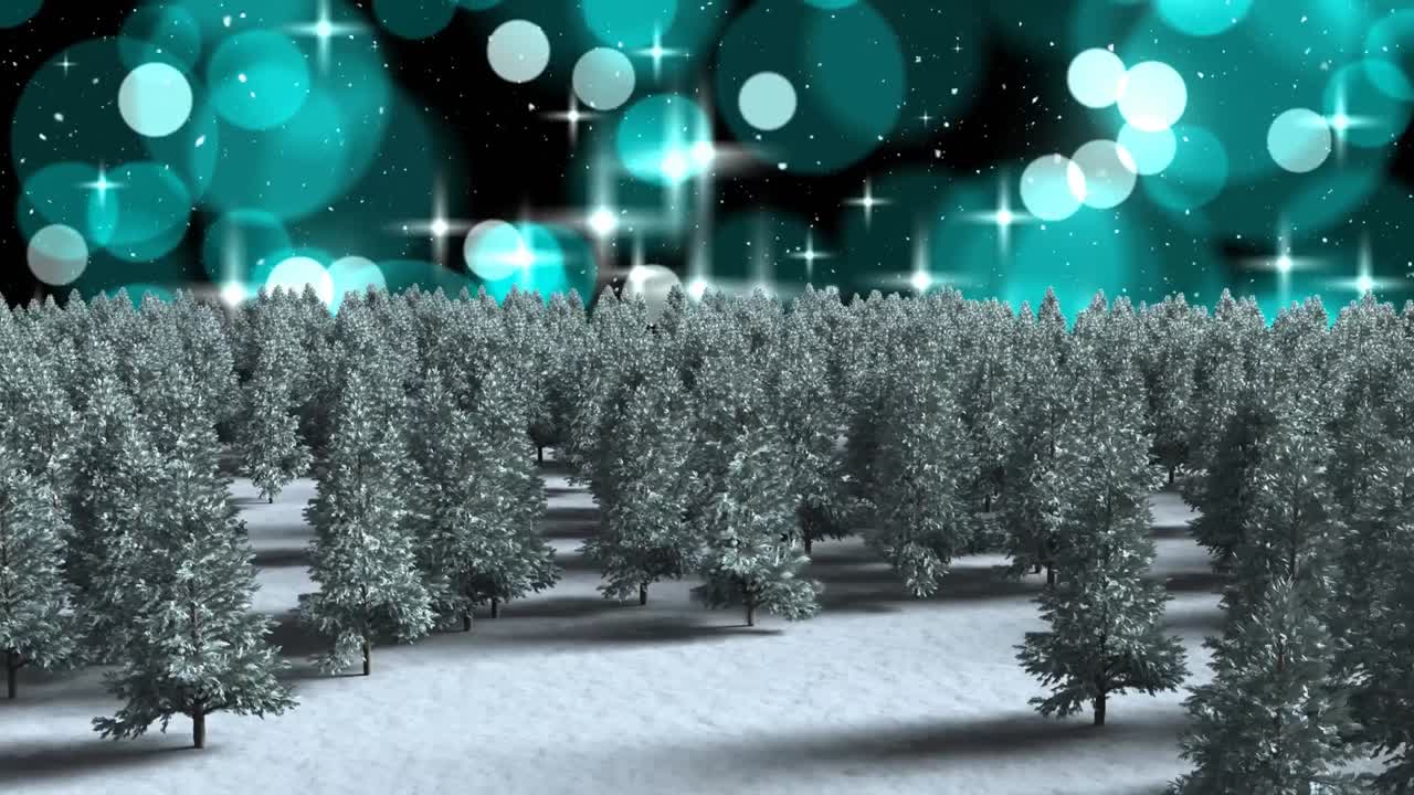 스을 통해 겨울 풍경의 애니메이션.