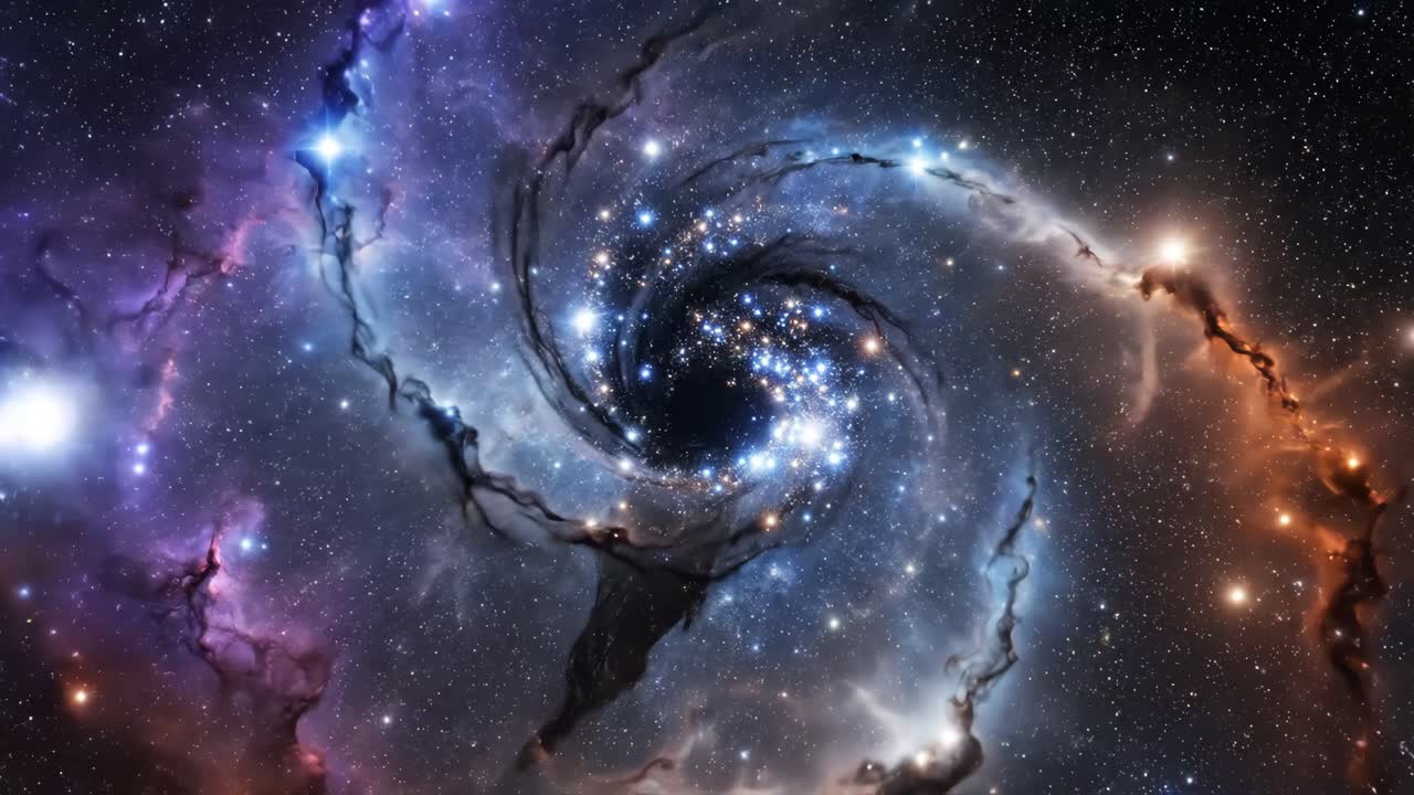 Spectacular View of a Galaxy and Star Clusters