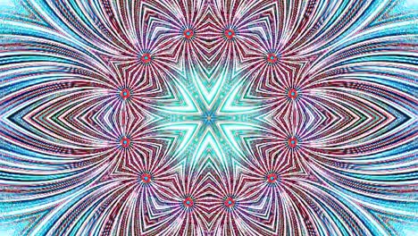 hermoso caleidoscopio abstracto que brilla, una luz radiante que regula los movimientos sutiles