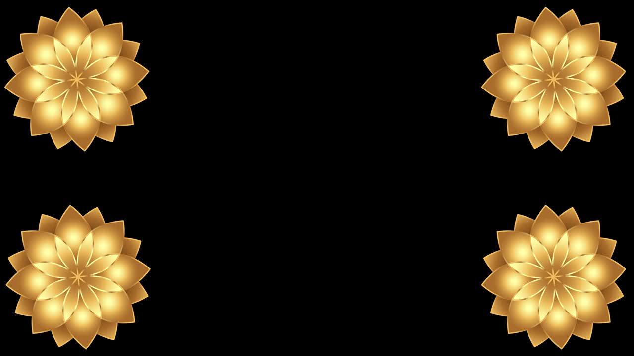 рамаданский исламский фон - 4к исламский рамадан - геометрические формы - (поворотные) - цветок лотоса - вращающаяся форма