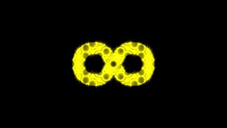 fondo abstracto con el signo infinito dorado