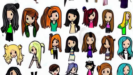 collection of diverse cartoon characters