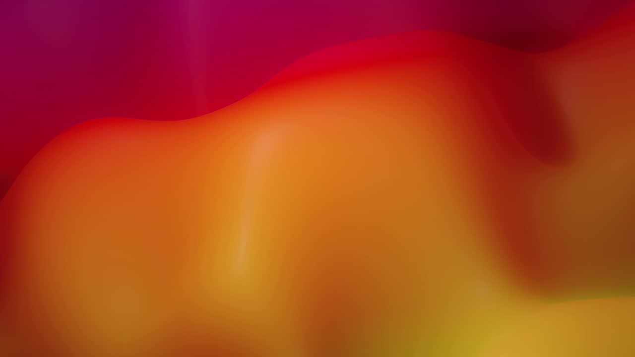 4k bucle sin costuras con fluidos abstractos gradientes amarillos rojos, superficie ondulada de brillo interno. hermosos gradientes de color como fondo líquido abstracto, animación suave. 3d en estilo moderno plano agradable 4
