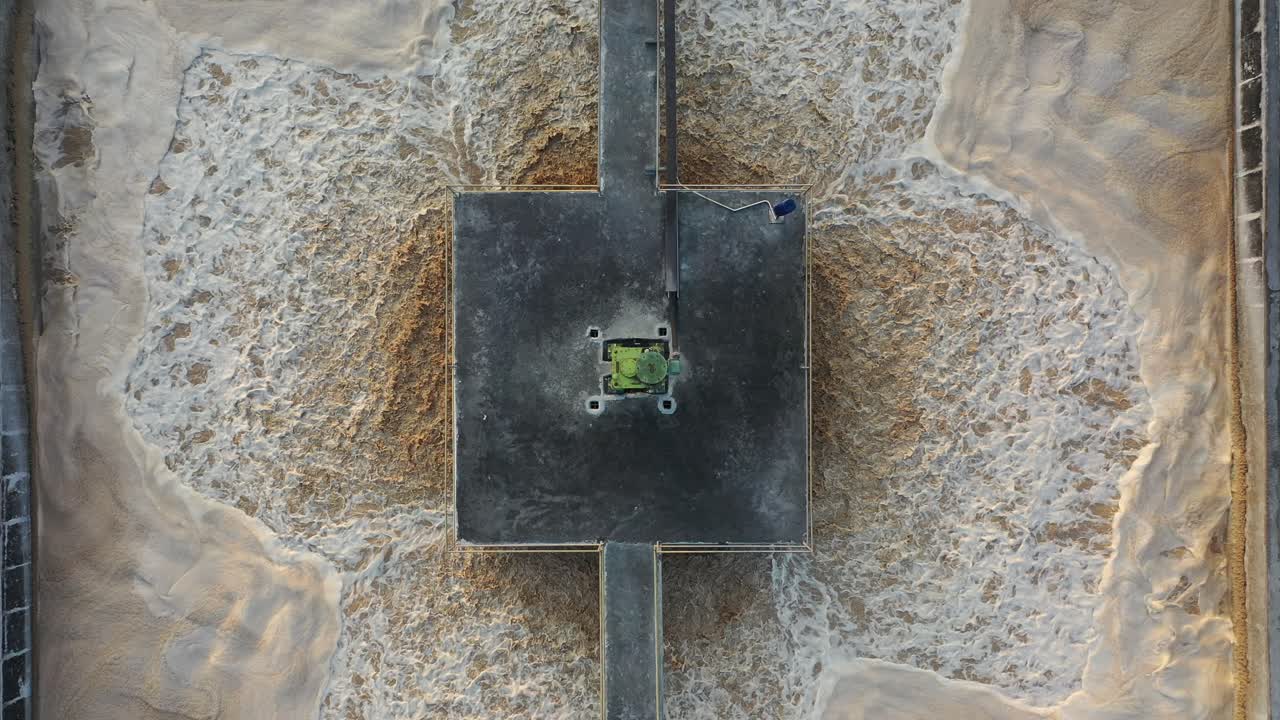 폐수 처리 공장 의 공중 사진