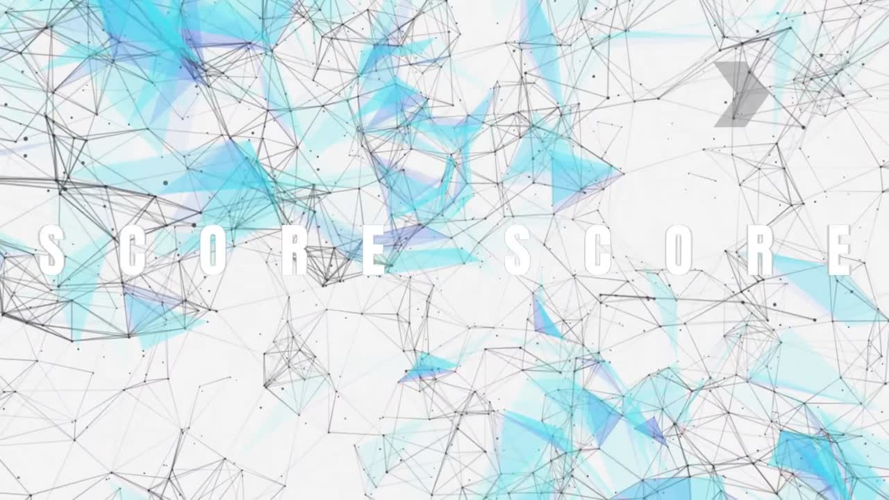 ⁇ 색 배경에 연결 네트워크에 대항하여 높은 점수 텍스트의 디지털 애니메이션