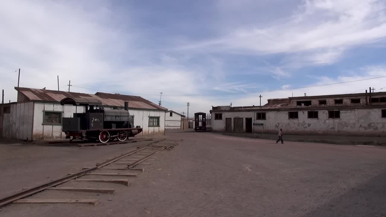 Humberstone Saltpeter, Iquique, Chile - April 08, 2014 -  Humberstone Saltpeter in Atacama Desert in Iquique, North of Chile