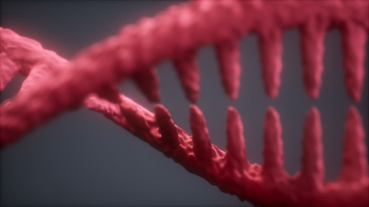 molécula de adn en el fondo gris