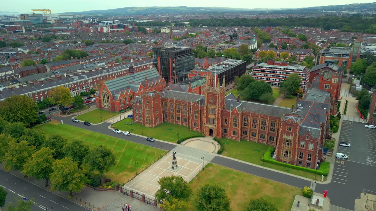 Ultra-wide aerial video of Queen's University, Belfast and the surrounding area. Produced in 4K, 60FPS and with Rec709 color