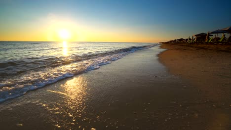 hermoso paisaje marino del mediterráneo a la hora de la puesta del sol, bucle de fondo