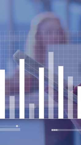 animación del gráfico sobre el grupo caucásico de personas de negocios