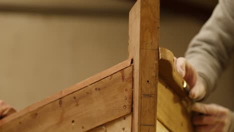 wood boat trim cleanup: precise manual refinement