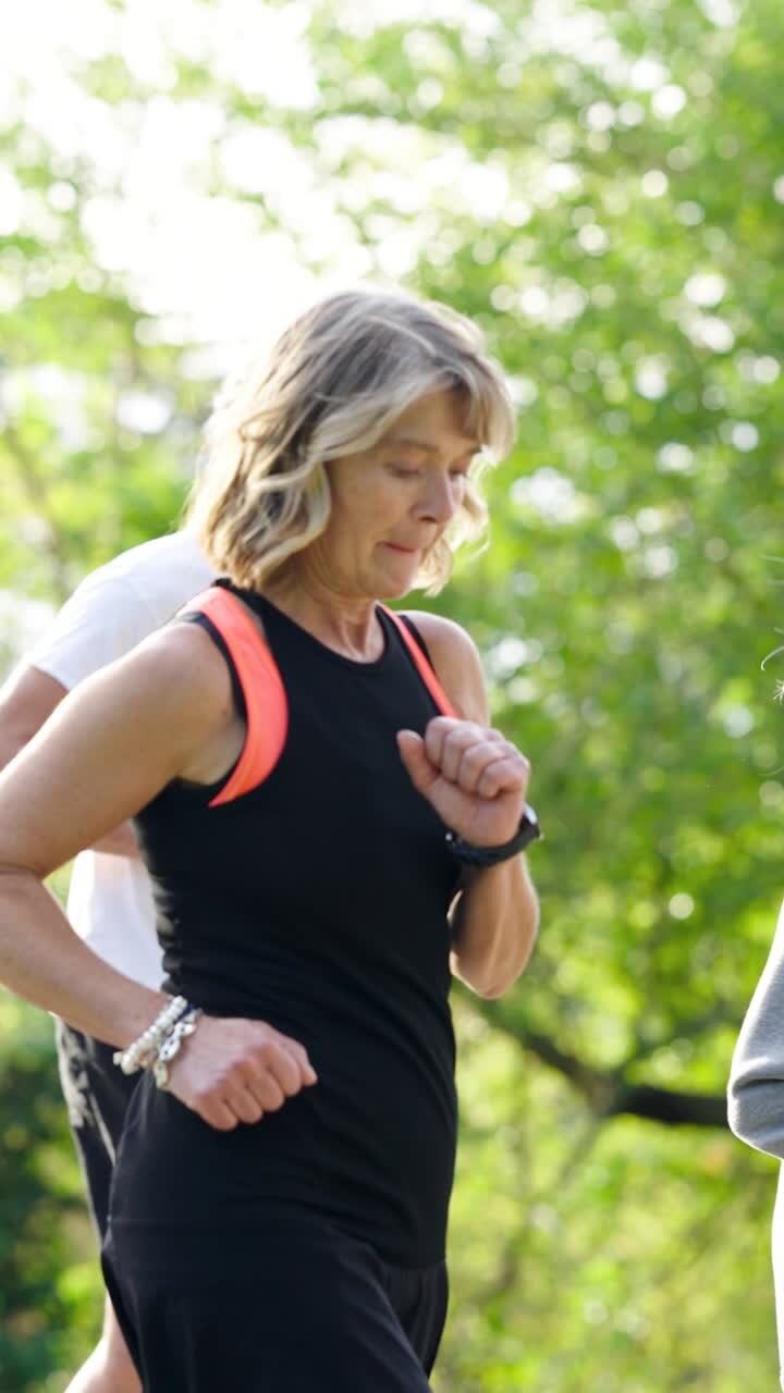 Mature Couple Jogging Outdoors