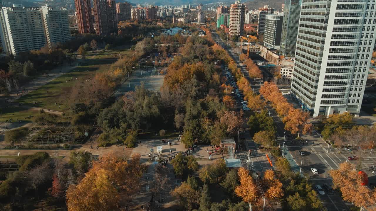 horizonte de la ciudad de santiago chile en un día soleado