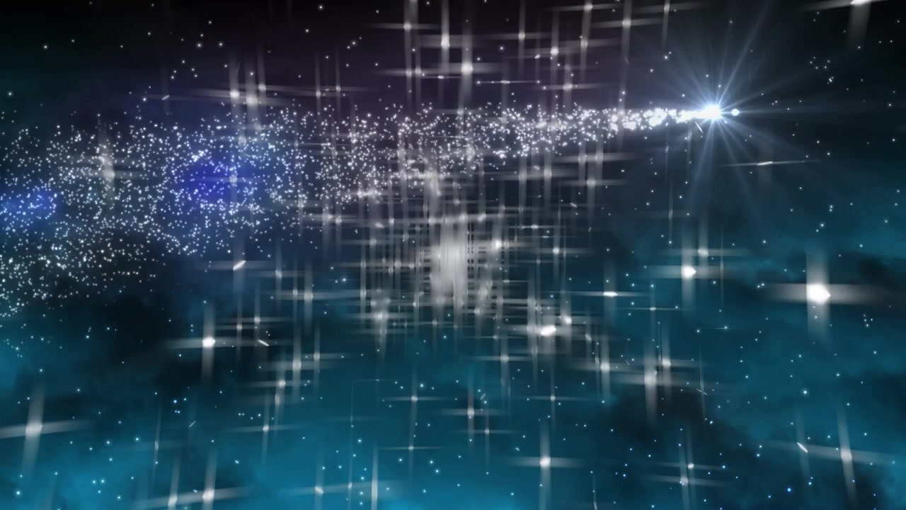抽象的な宇宙の背景に輝く星と星雲