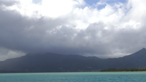 Picturesque-view-of-strand-and-Indian-Ocean-from-yacht-Mauritius-Island