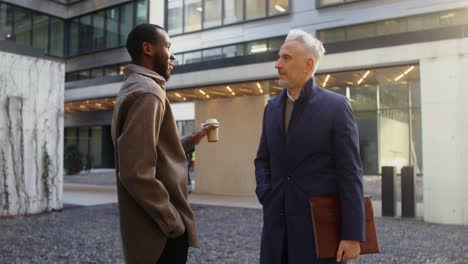 businessmen in conversation