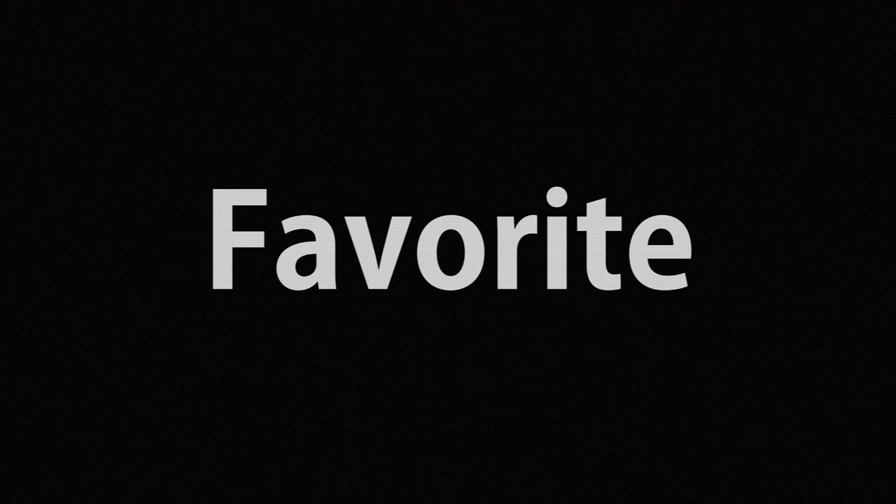 Animação de texto favorito, mensagem, motion graphics
