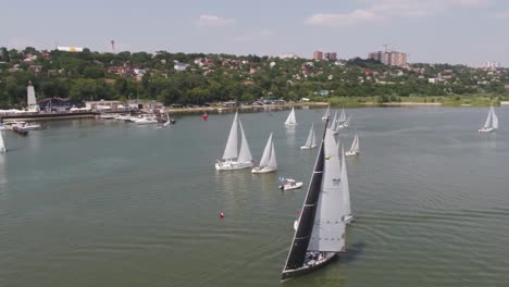 sailing competition on a river