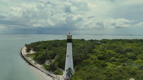 aerial point of interest view of cape florida light house