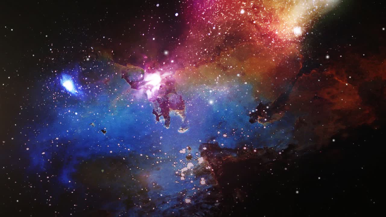 Nebula clouds in the depths of space, cosmos universe