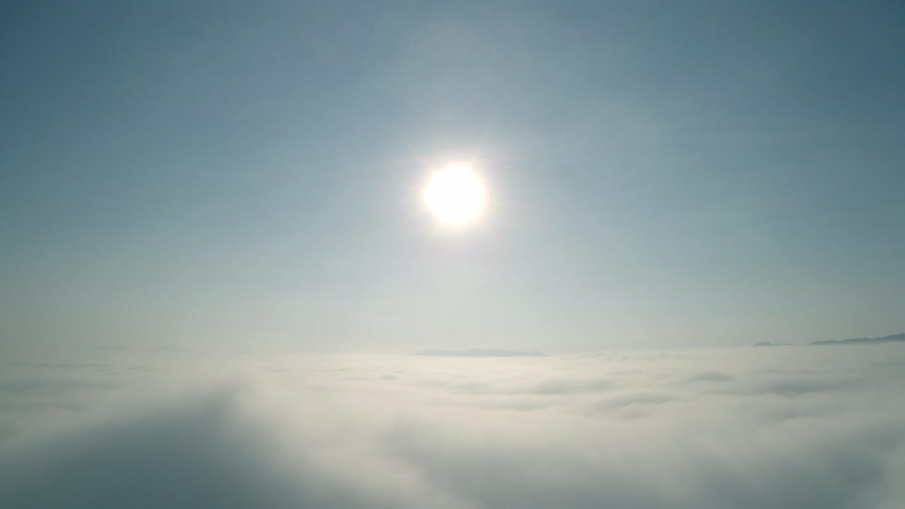 아침의 아름다운 공중 풍경.