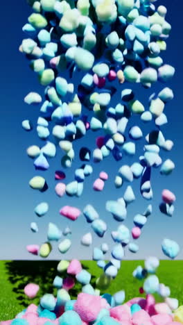 falling cotton candy