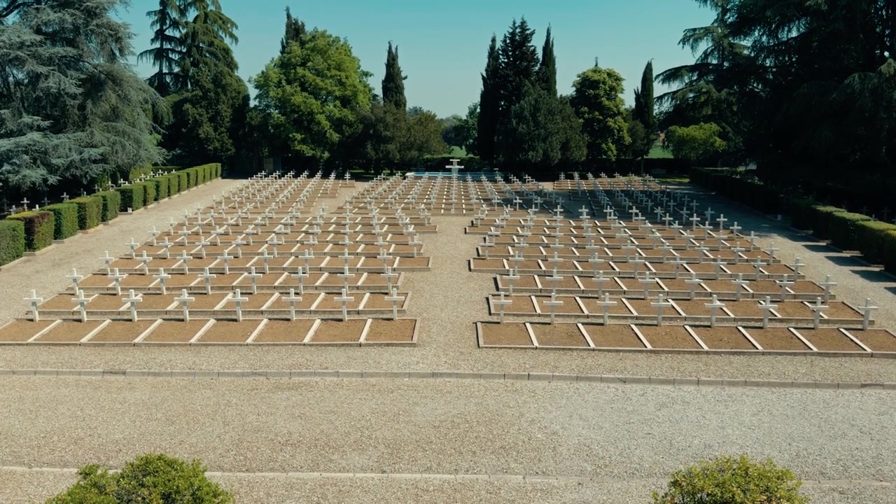 Campo di croci bianche in omaggio al Giorno della Memoria