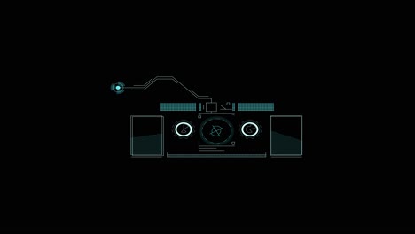 Music-stereo-player-Hud-callout-panel-on-black-background