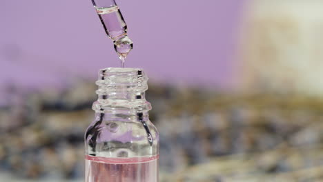 lavender essential oil dropper bottle