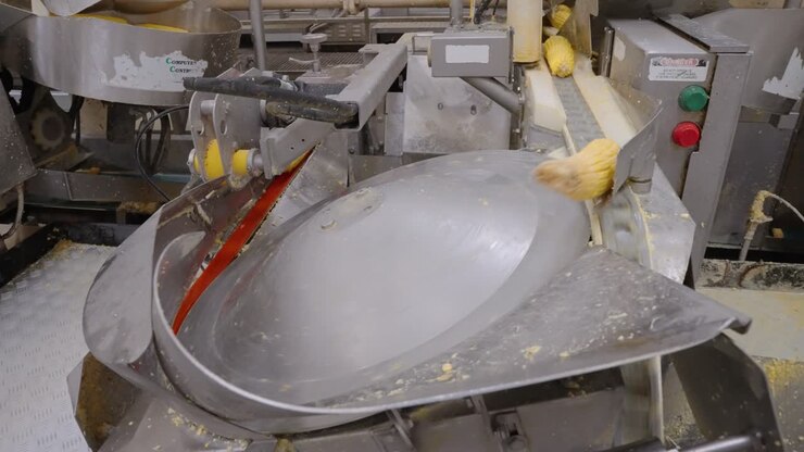 Detailed footage of corn shucking, showcasing the removal of husks from fresh corn using both mechanical methods