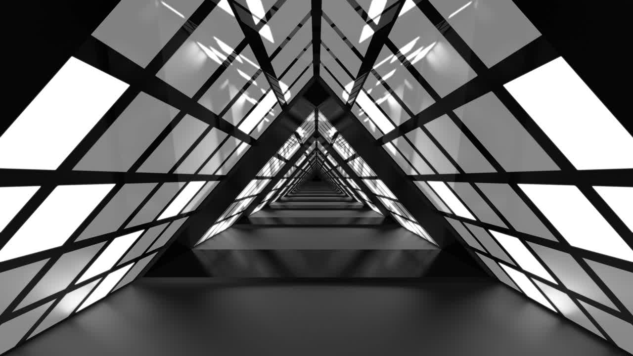 triángulo corredor tecnológico en bucle abstracto