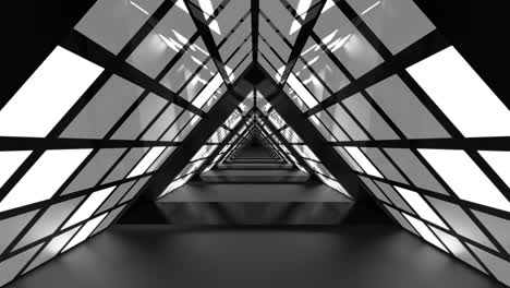 triangle abstract technological looped corridor