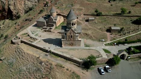 4k high definition drone video of the beautiful noravank monastery- armenia