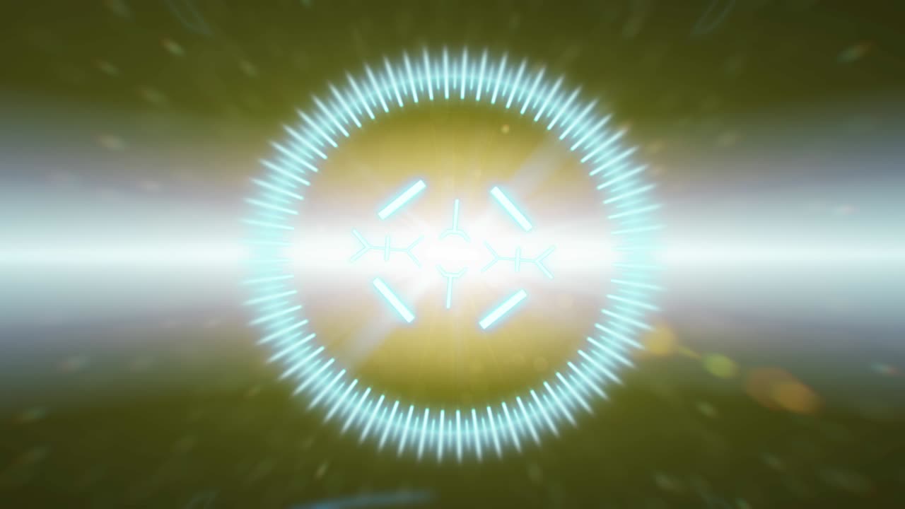 아나모프 하이라이트의 배경으로 표적의 2d hud 애니메이션