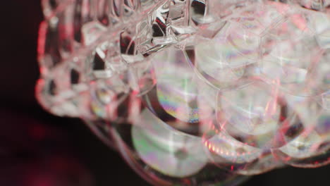 close-up view of soap bubbles